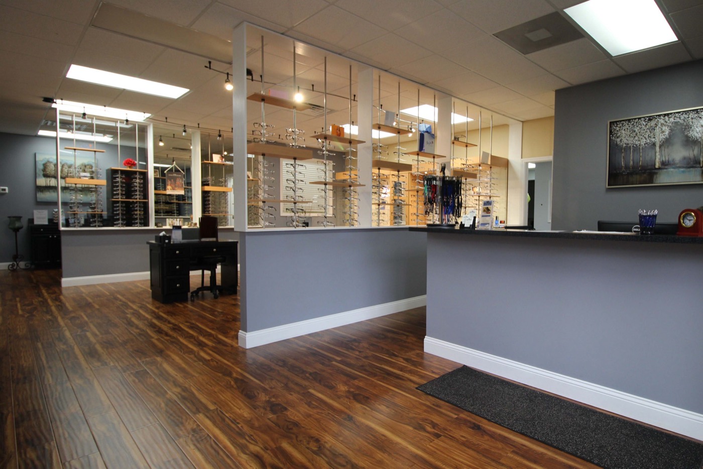 The Walesby Vision Center front desk and lobby
